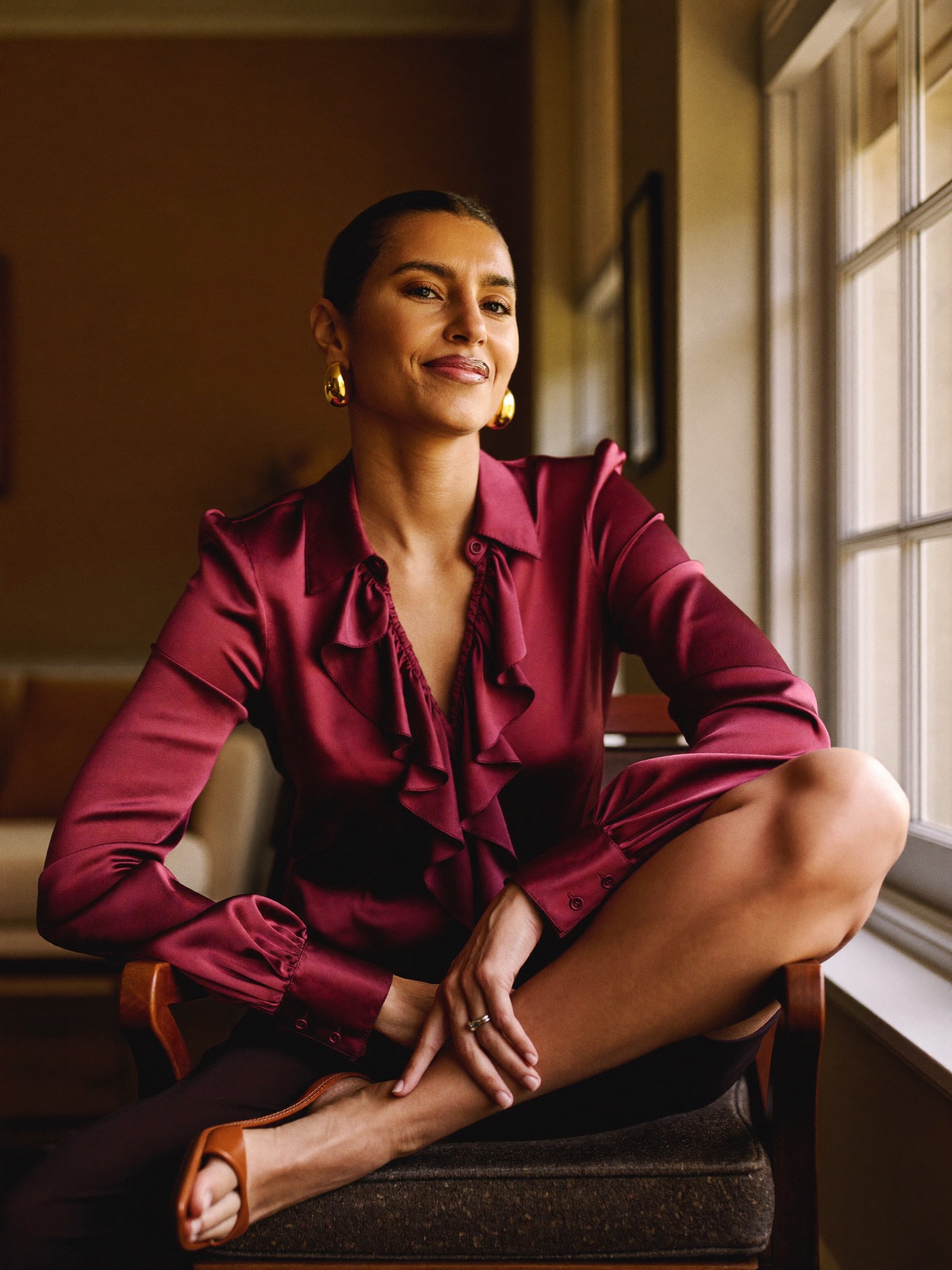 A representative portrait, warm natural light
